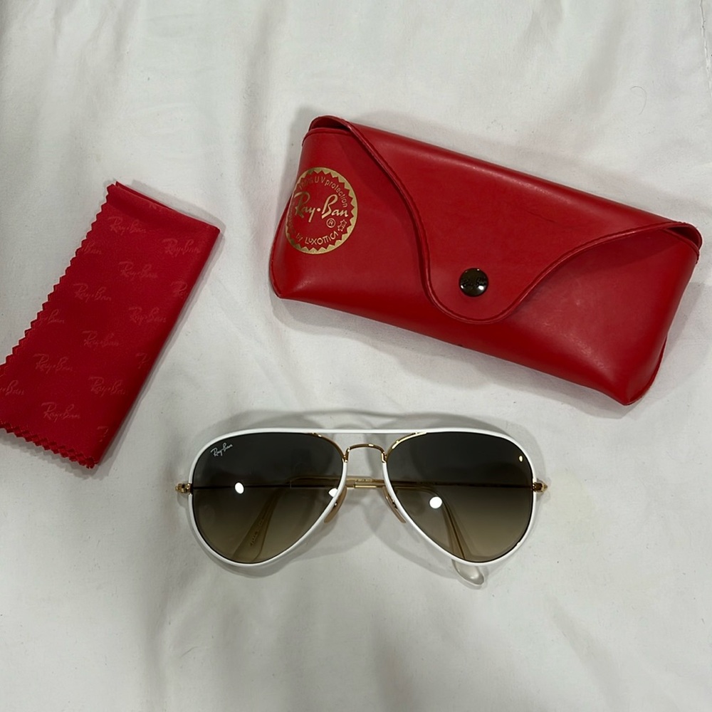 Aviator Full Color Gold 58mm Sunglasses
